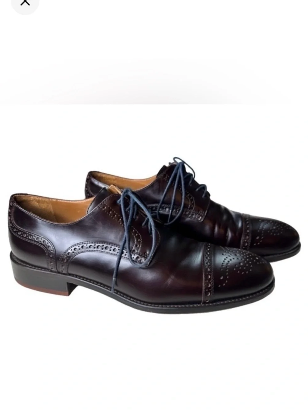 Lorens Men’s Leather Wing Tip Oxford Shoes. Size 41